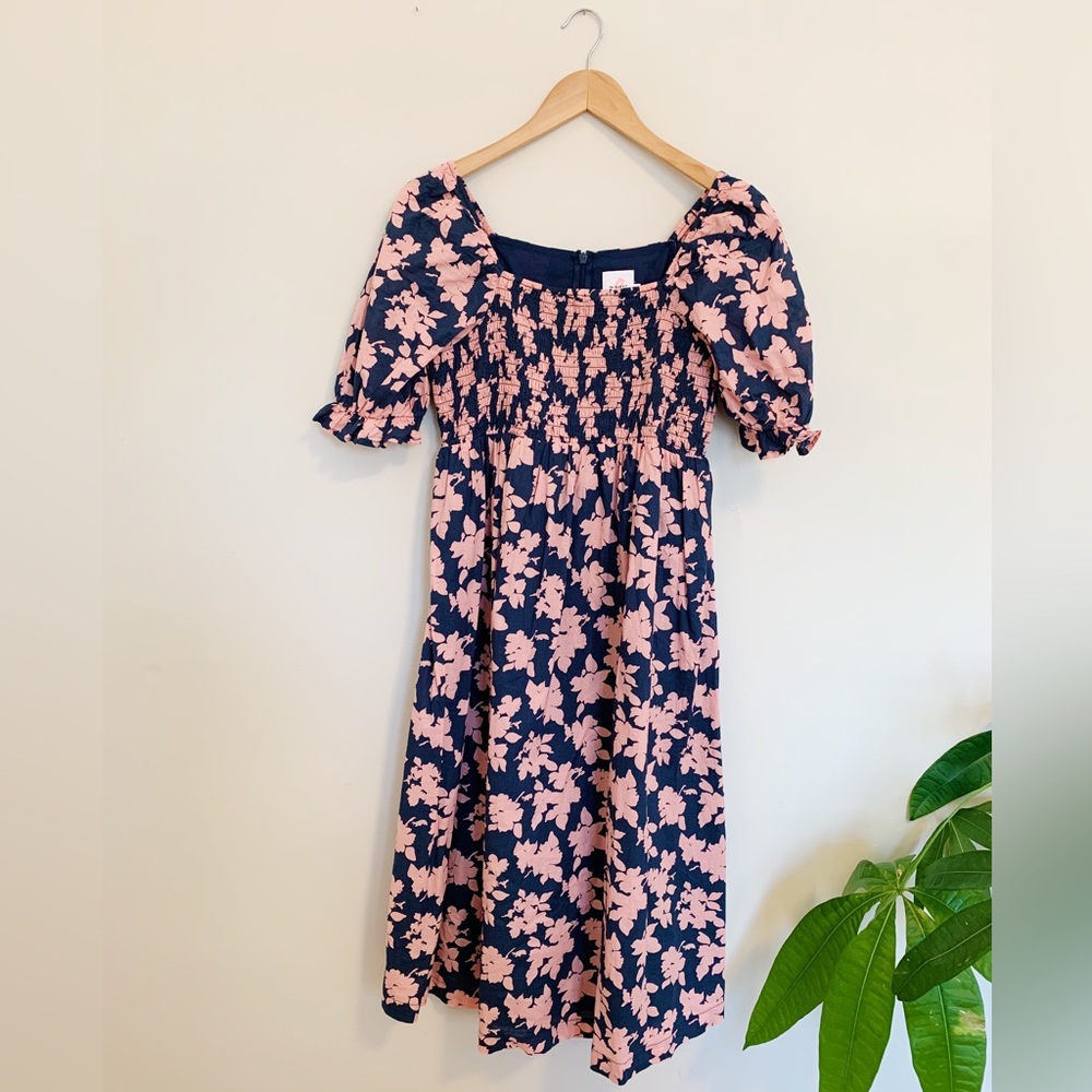 Hatch Smocked Floral Maternity Dress